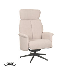 LABEL51 Fauteuil Verdal - Naturel - Boucle - Excl. Hocker