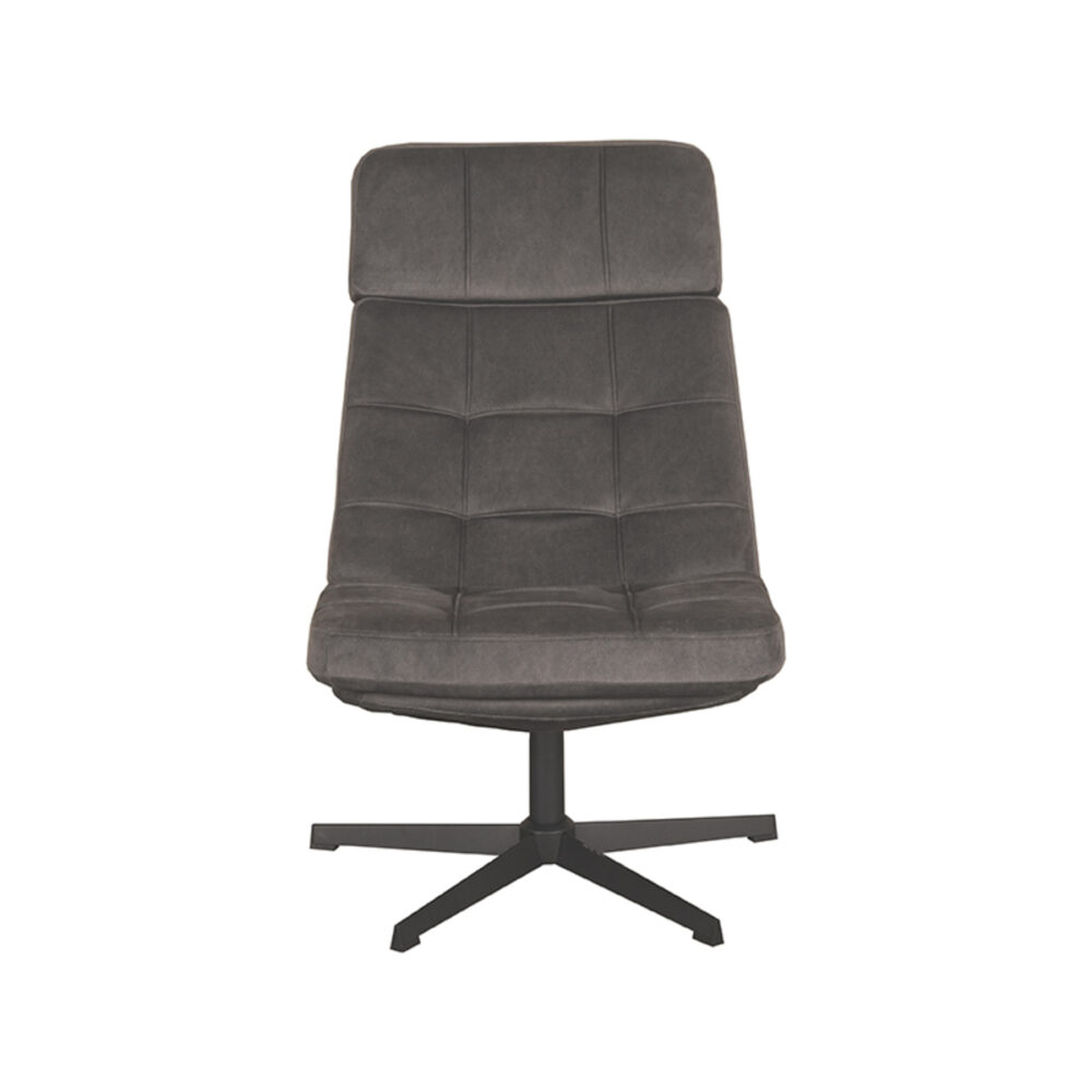 LABEL51 Fauteuil Alvar - Antraciet - Cosmo - Excl. Hocker