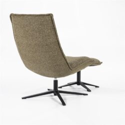 Fauteuil Marcus met voetenbank – groen Baquer