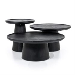Bijzettafel Ron 46×49 – zwart