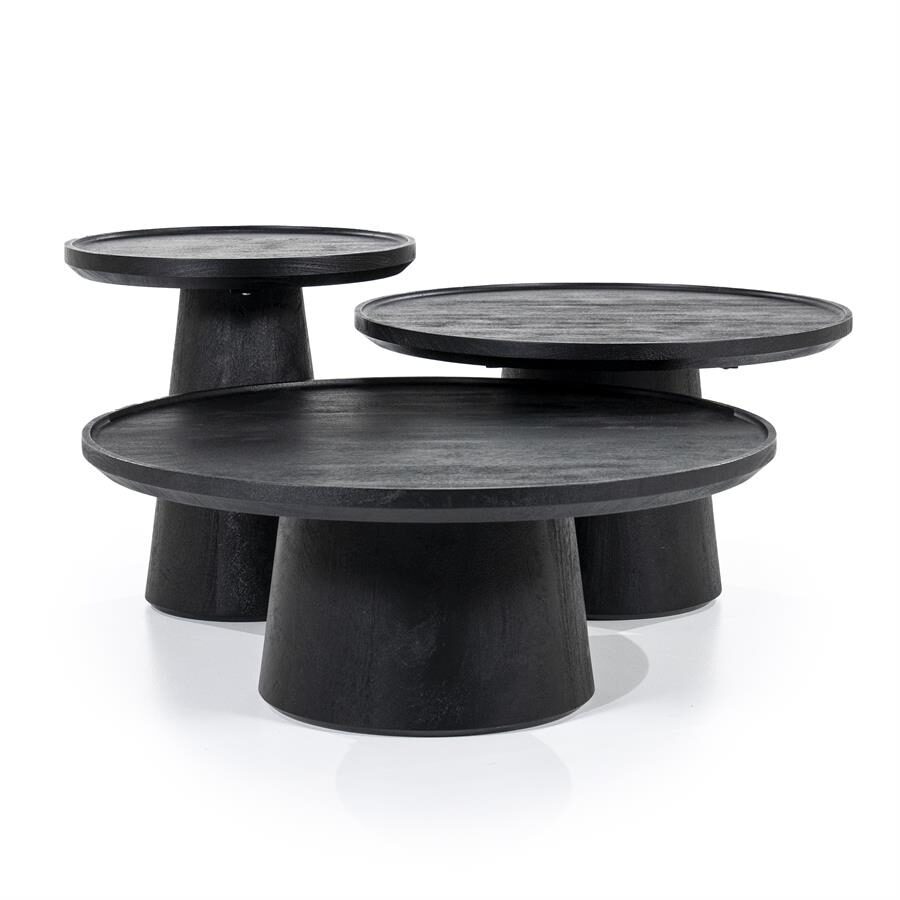 Bijzettafel Ron 46×49 – zwart