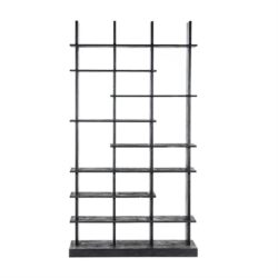 Boekenkast Oliver 120x40x220 – zwart