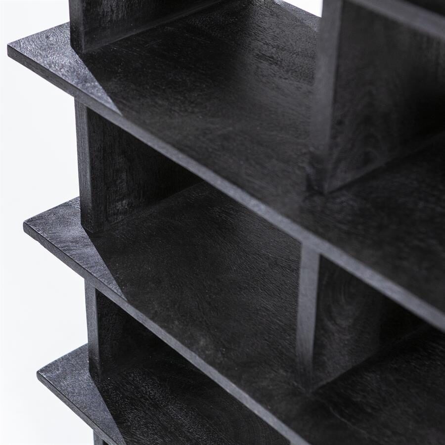 Boekenkast Oliver 120x40x220 – zwart
