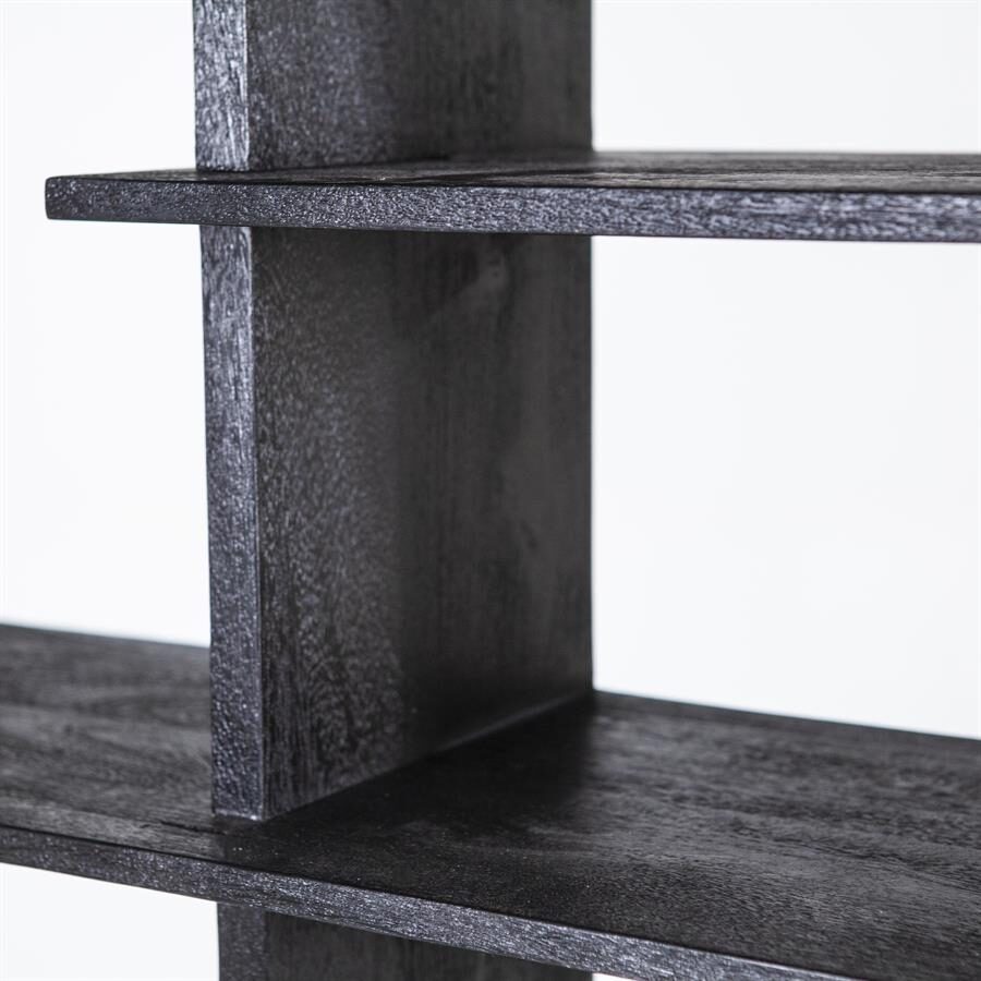 Boekenkast Oliver 120x40x220 – zwart