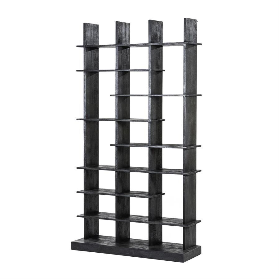Boekenkast Oliver 120x40x220 – zwart