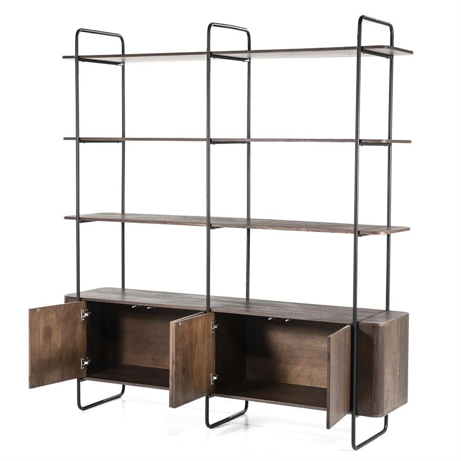 Wandkast James 4drs. – bruin