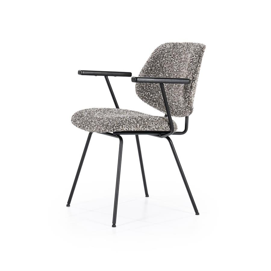 Stoel Jon met arml – taupe Maywood