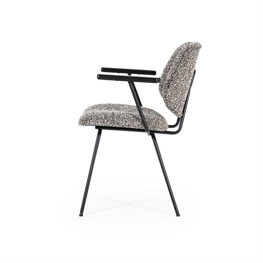 Stoel Jon met arml – taupe Maywood