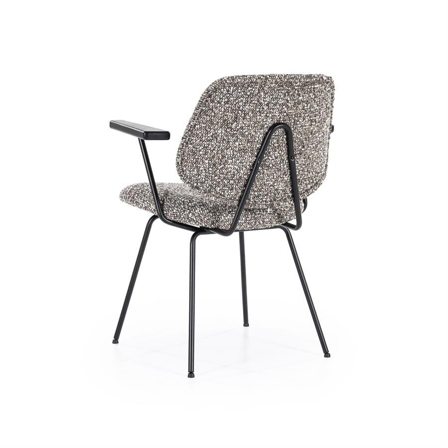 Stoel Jon met arml – taupe Maywood
