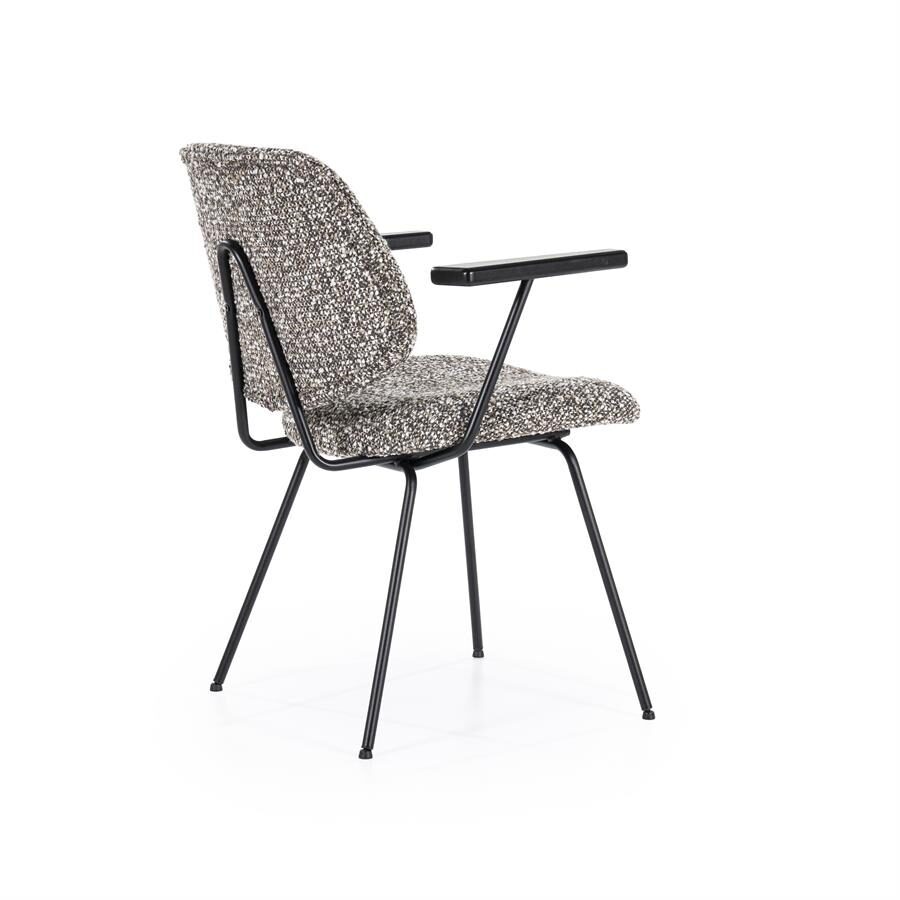 Stoel Jon met arml – taupe Maywood