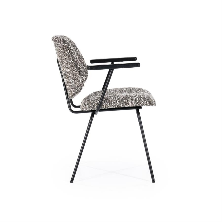 Stoel Jon met arml – taupe Maywood