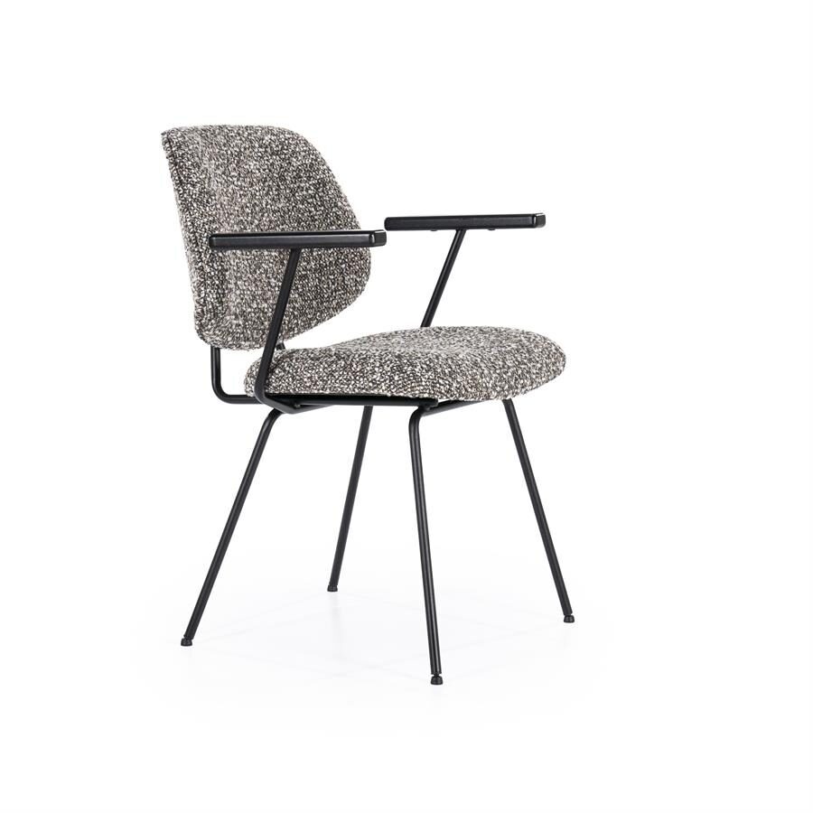 Stoel Jon met arml – taupe Maywood