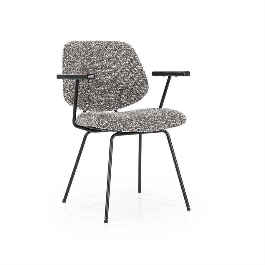 Stoel Jon met arml – taupe Maywood