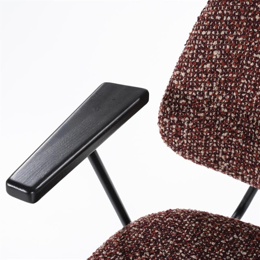 Stoel Jon met arml – rood Maywood