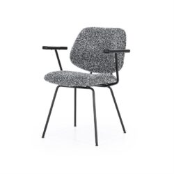 Stoel Jon met arml – zwart Maywood