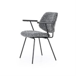 Stoel Jon met arml – zwart Maywood