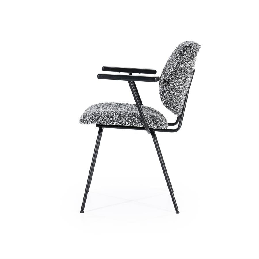 Stoel Jon met arml – zwart Maywood