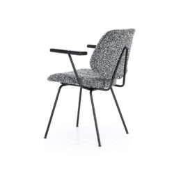 Stoel Jon met arml – zwart Maywood