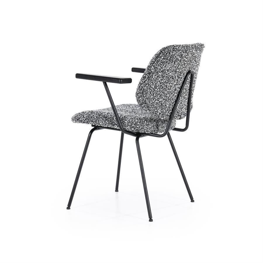 Stoel Jon met arml – zwart Maywood