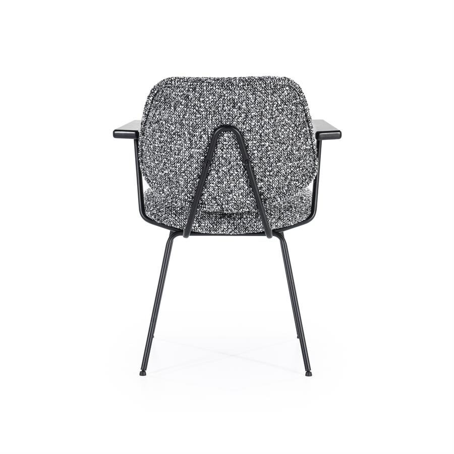 Stoel Jon met arml – zwart Maywood