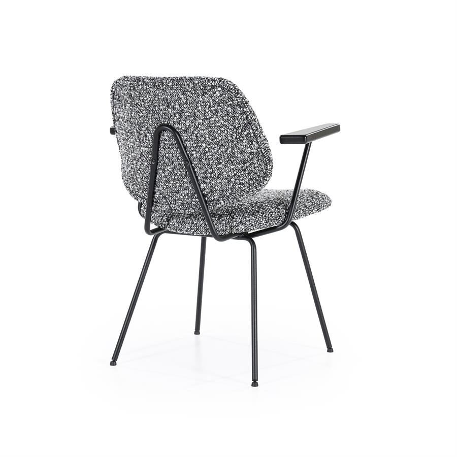 Stoel Jon met arml – zwart Maywood