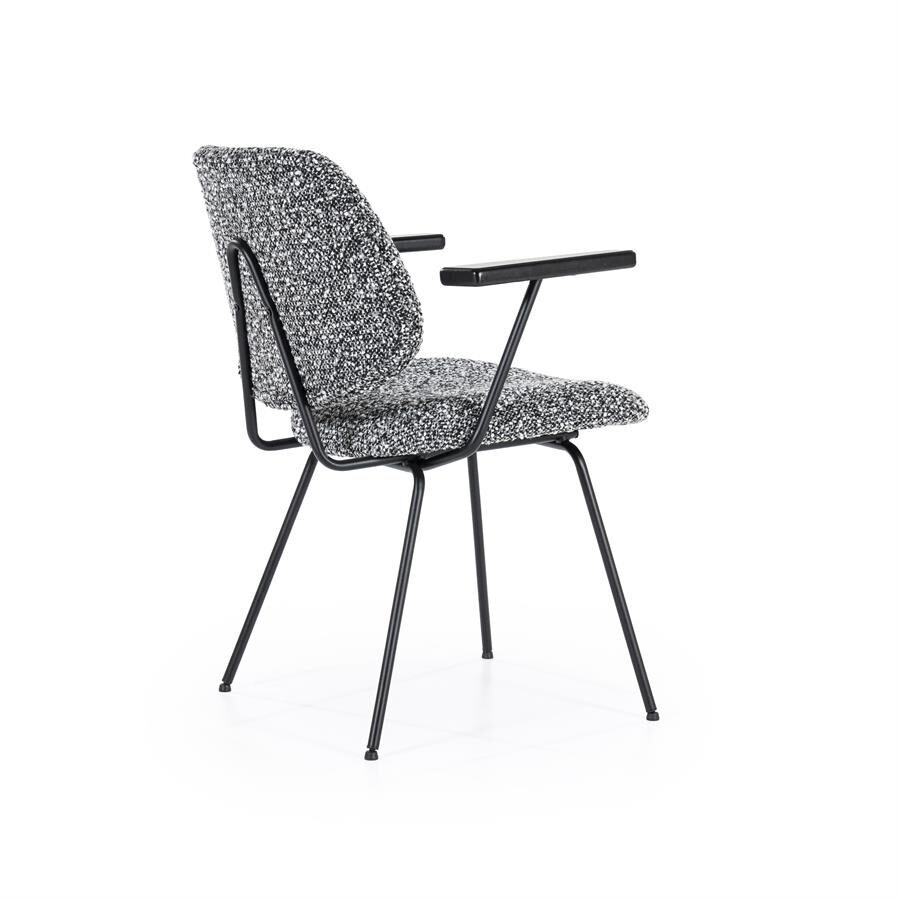 Stoel Jon met arml – zwart Maywood