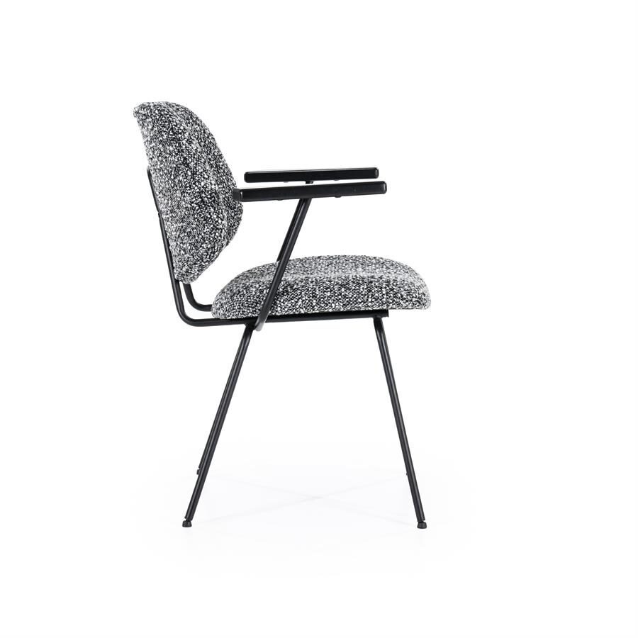 Stoel Jon met arml – zwart Maywood