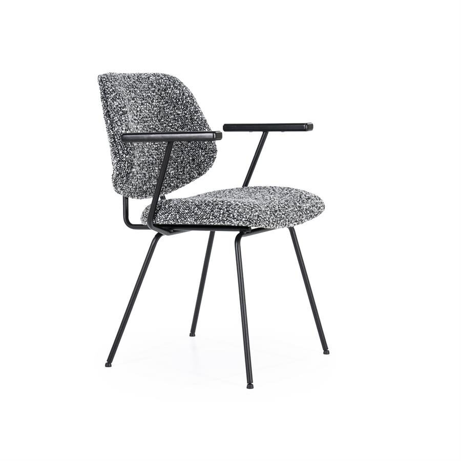 Stoel Jon met arml – zwart Maywood