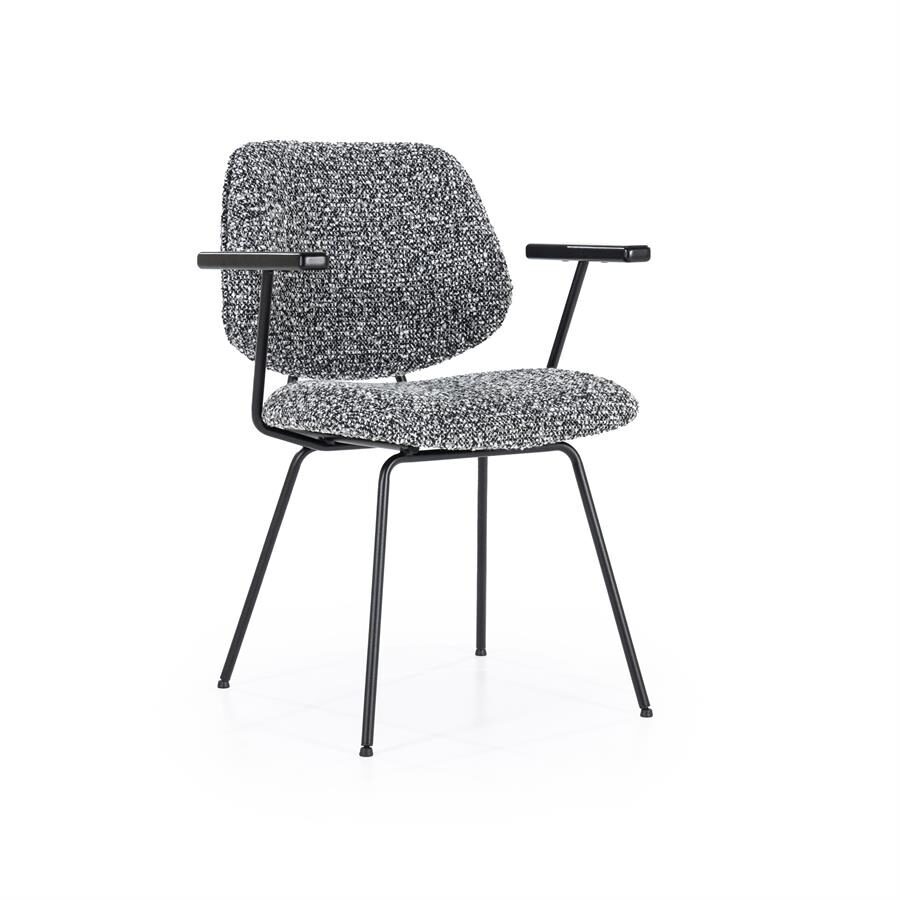 Stoel Jon met arml – zwart Maywood