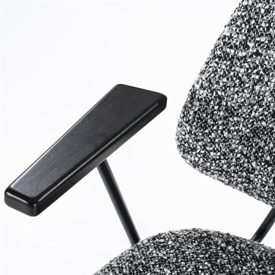 Stoel Jon met arml – zwart Maywood