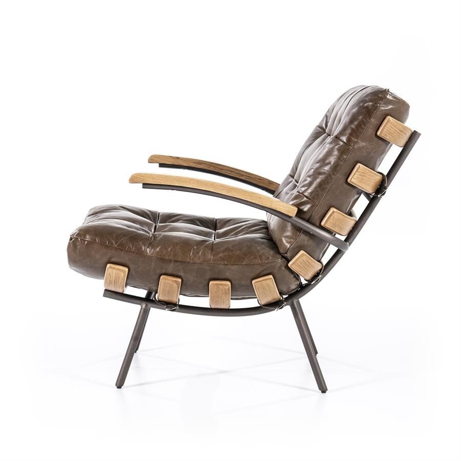 Fauteuil Bastiaan – donkerbruin java leder