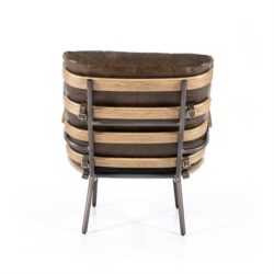 Fauteuil Bastiaan – donkerbruin java leder