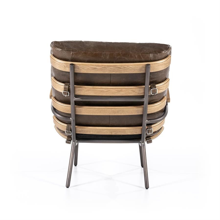 Fauteuil Bastiaan – donkerbruin java leder