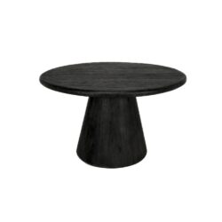 Asti Eetkamertafel rond zwart 130 cm