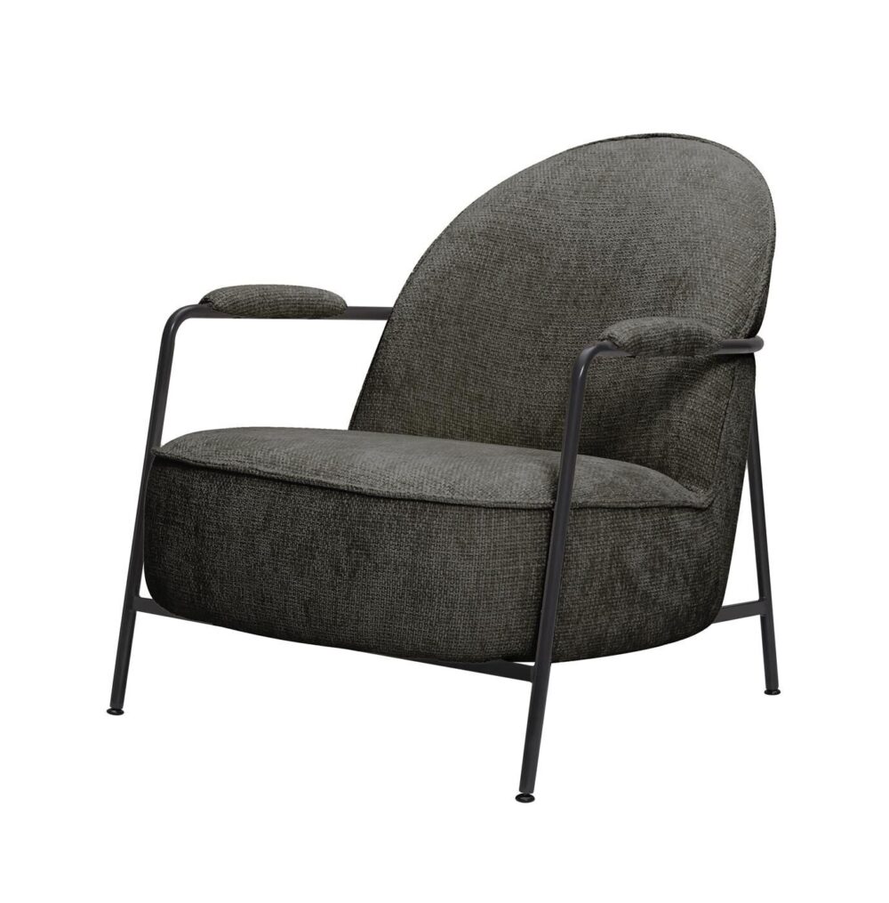 Amelia Fauteuil - fabric Haga 16 charcoal