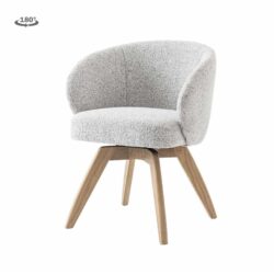 Brescia Armstoel - fabric Puente 09 light grey (draaibaar)