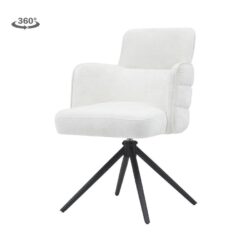 Rumo Armstoel - fabric ATS118-2 ecru (draaibaar)