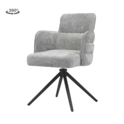 Rumo Armstoel - fabric ATS118-20 light grey (draaibaar)