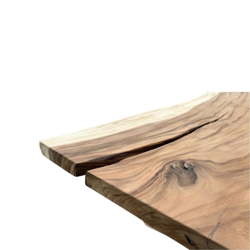 Eettafel waterval suarhout 300 cm robuust organisch uniek