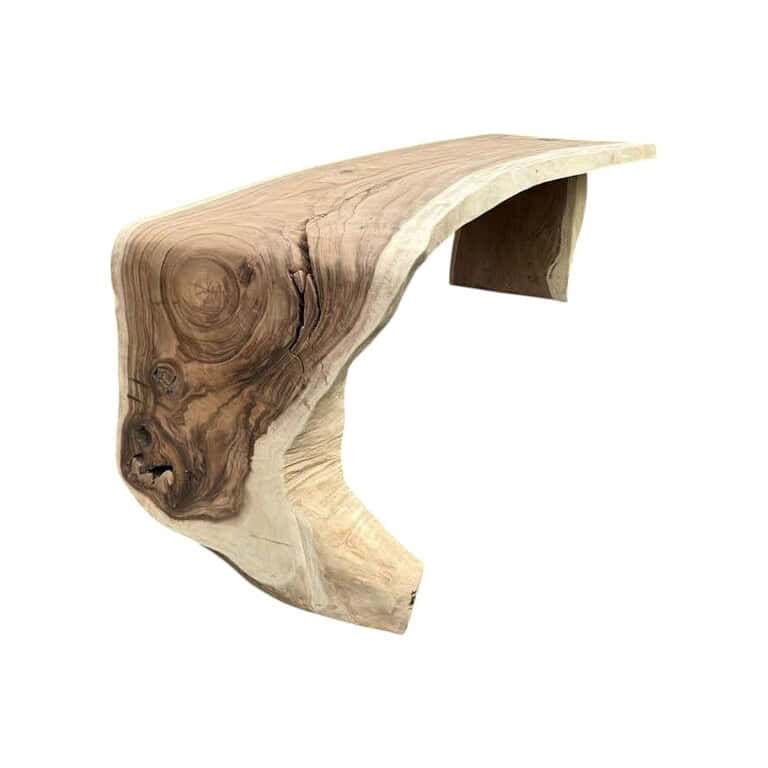 Eettafel waterval suarhout 300 cm robuust organisch uniek