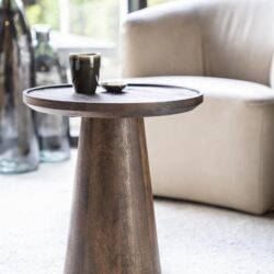 Bijzettafel Ron 46×49 – bruin