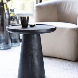 Bijzettafel Ron 46×49 – zwart