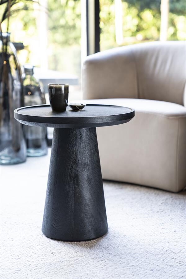 Bijzettafel Ron 46×49 – zwart