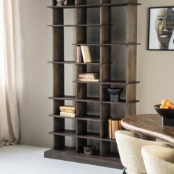 Boekenkast Oliver 120x40x220 – zwart