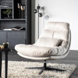 Fauteuil Cooper met kussen – bruin Houston