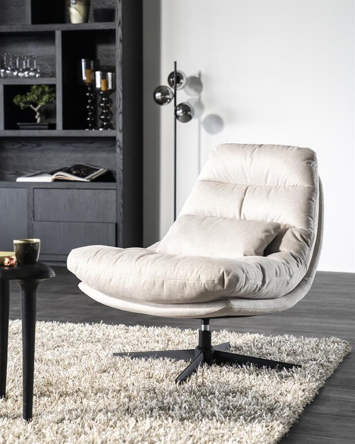 Fauteuil Cooper met kussen – bruin Houston