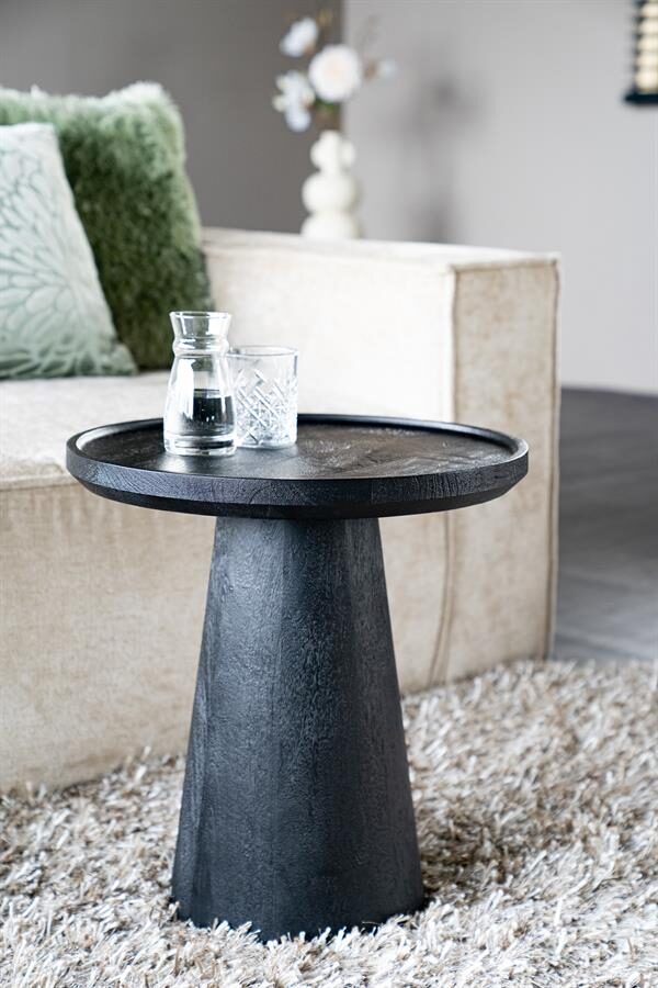 Bijzettafel Ron 46×49 – zwart