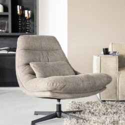 Fauteuil Cooper met kussen – bruin Houston