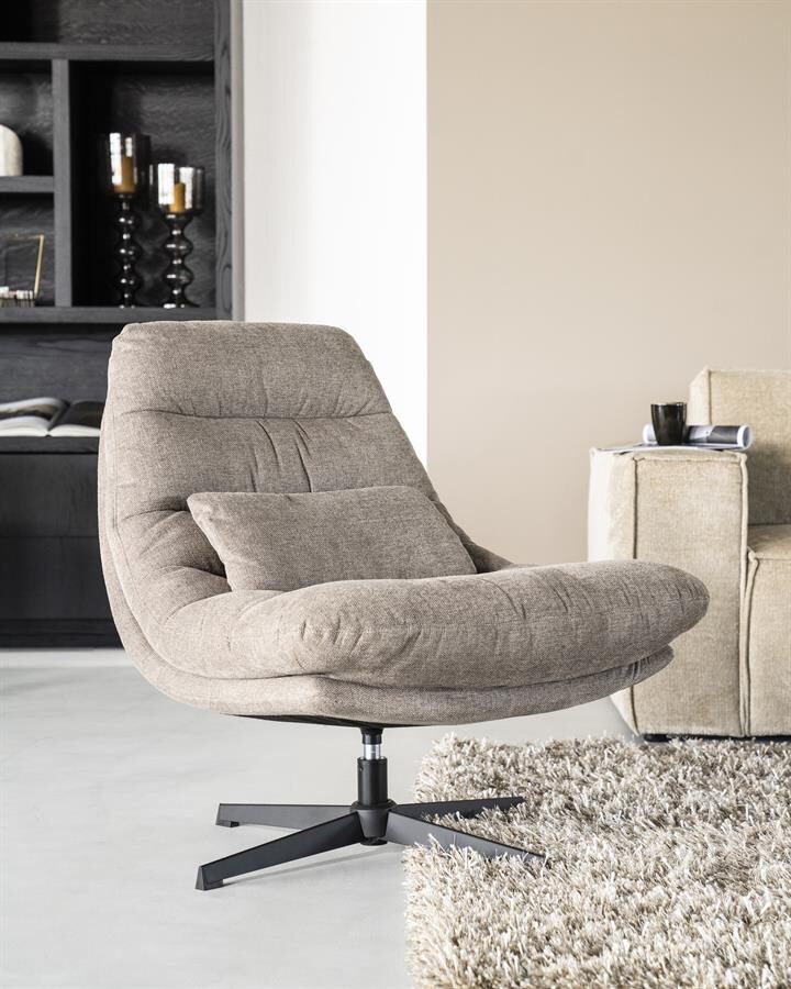 Fauteuil Cooper met kussen – bruin Houston