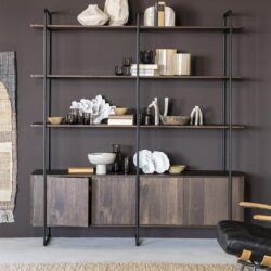 Wandkast James 4drs. – bruin